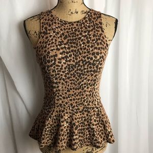 Mara Hoffman Leopard Print Peplum Tank